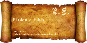 Minkusz Edda névjegykártya